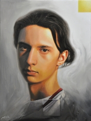 Retratos por encargo del pintor espaol Nadir hiperrealismo en leo sobre lienzo 60x50 cm
