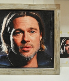  óleo / lienzo 80 x 80 cm Brad Pitt retrato