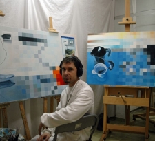 Nadir pintando. León 2008